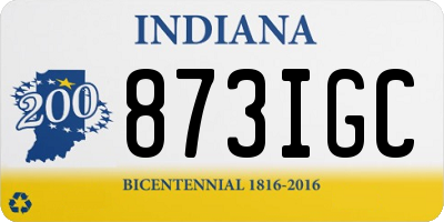 IN license plate 873IGC