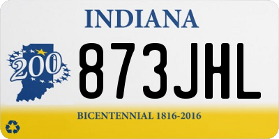 IN license plate 873JHL