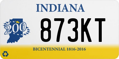 IN license plate 873KT