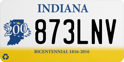 IN license plate 873LNV