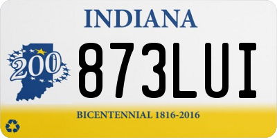 IN license plate 873LUI