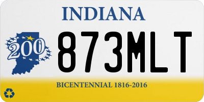 IN license plate 873MLT