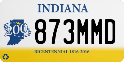 IN license plate 873MMD