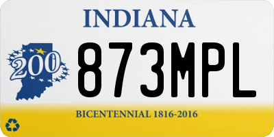 IN license plate 873MPL