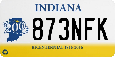 IN license plate 873NFK