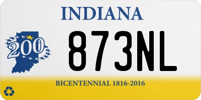 IN license plate 873NL
