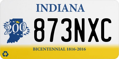 IN license plate 873NXC