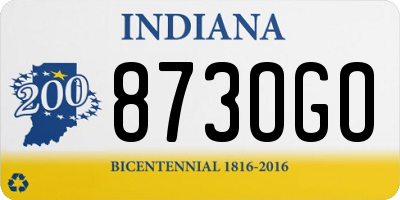 IN license plate 873OGO