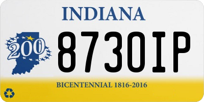 IN license plate 873OIP