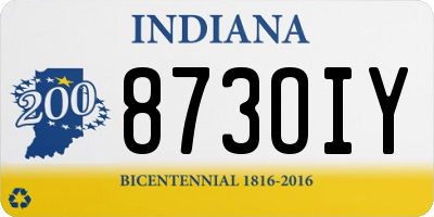 IN license plate 873OIY