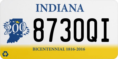 IN license plate 873OQI