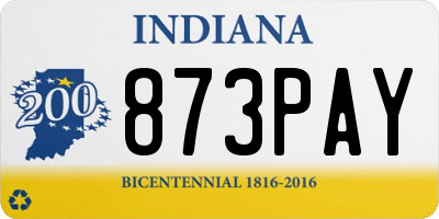 IN license plate 873PAY
