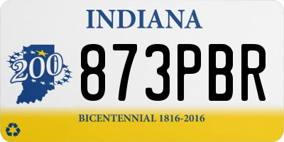 IN license plate 873PBR