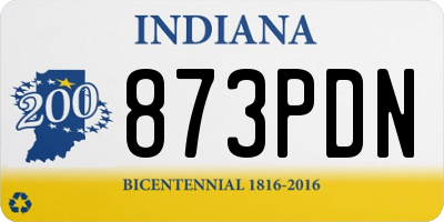 IN license plate 873PDN