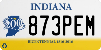 IN license plate 873PEM