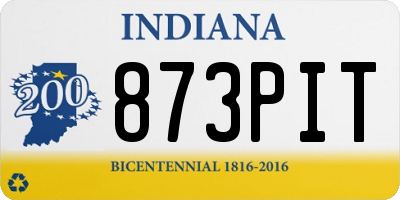 IN license plate 873PIT