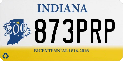 IN license plate 873PRP