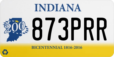 IN license plate 873PRR