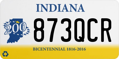 IN license plate 873QCR