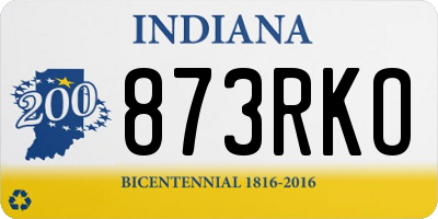 IN license plate 873RKO