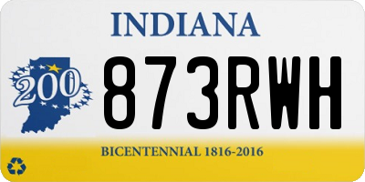 IN license plate 873RWH