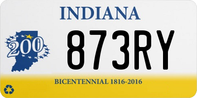 IN license plate 873RY
