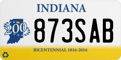 IN license plate 873SAB