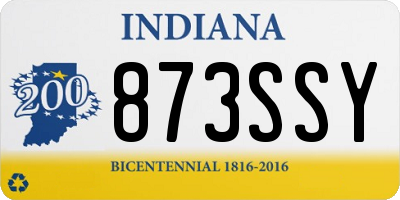 IN license plate 873SSY