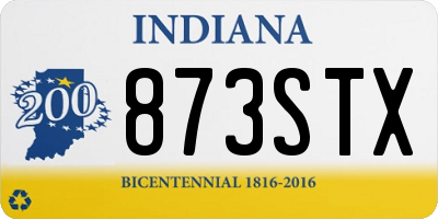 IN license plate 873STX