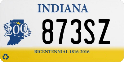 IN license plate 873SZ
