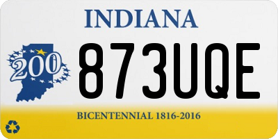IN license plate 873UQE