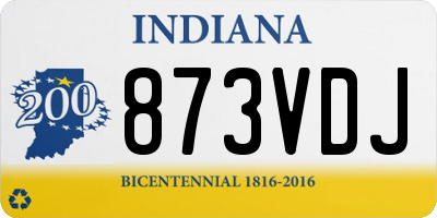 IN license plate 873VDJ