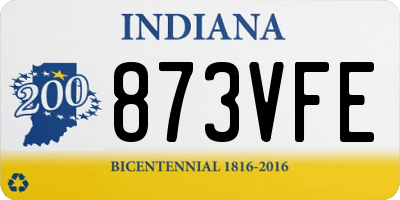 IN license plate 873VFE
