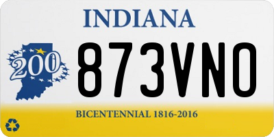 IN license plate 873VNO