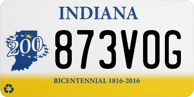 IN license plate 873VOG