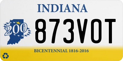 IN license plate 873VOT