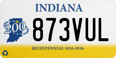 IN license plate 873VUL