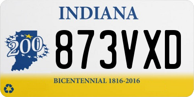 IN license plate 873VXD
