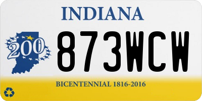 IN license plate 873WCW
