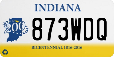 IN license plate 873WDQ