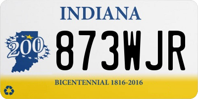 IN license plate 873WJR