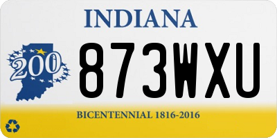 IN license plate 873WXU