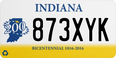 IN license plate 873XYK