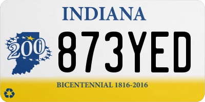 IN license plate 873YED