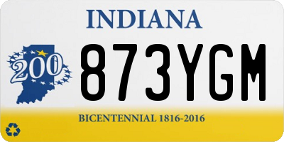 IN license plate 873YGM