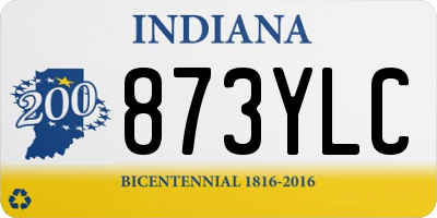 IN license plate 873YLC