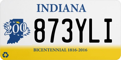 IN license plate 873YLI
