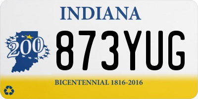 IN license plate 873YUG