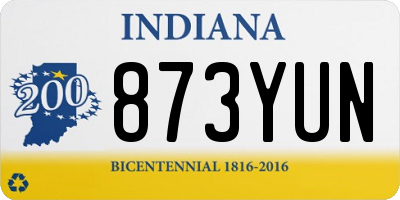 IN license plate 873YUN