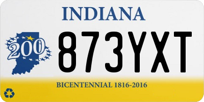 IN license plate 873YXT